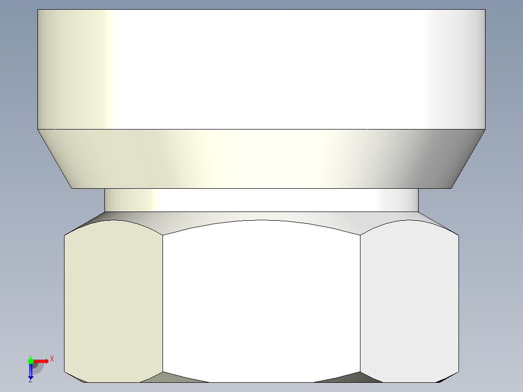 螺帽(附球面座)2308-3D多系列多零件图纸模型俯视图