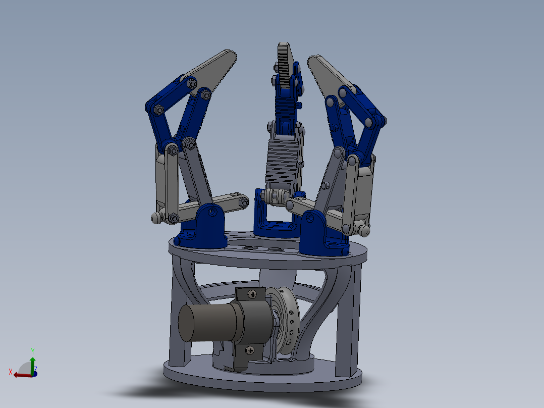JX436-欠驱动苹果采摘末端执行器设计 机械手三维SW