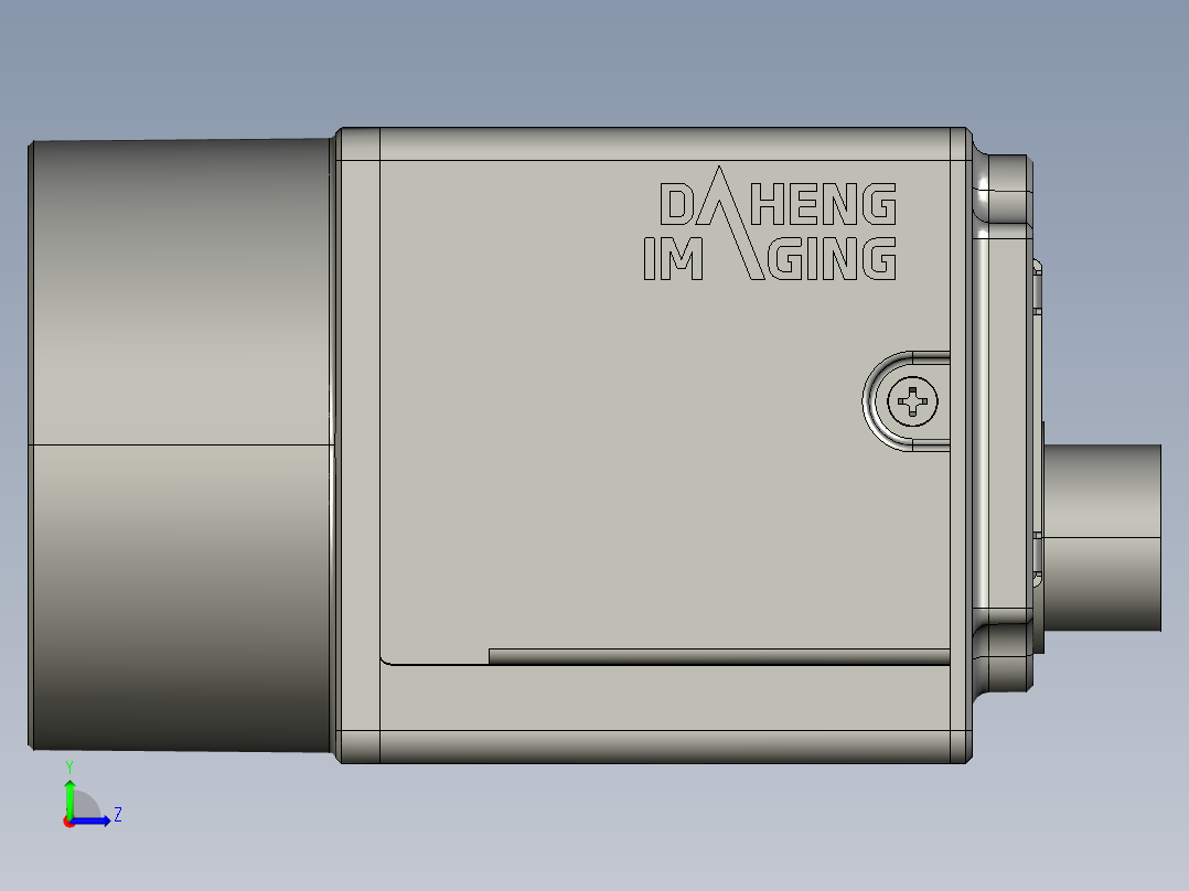 大恒相机镜头Daheng_MER2-G_3D_Drawing多系列图纸左视图