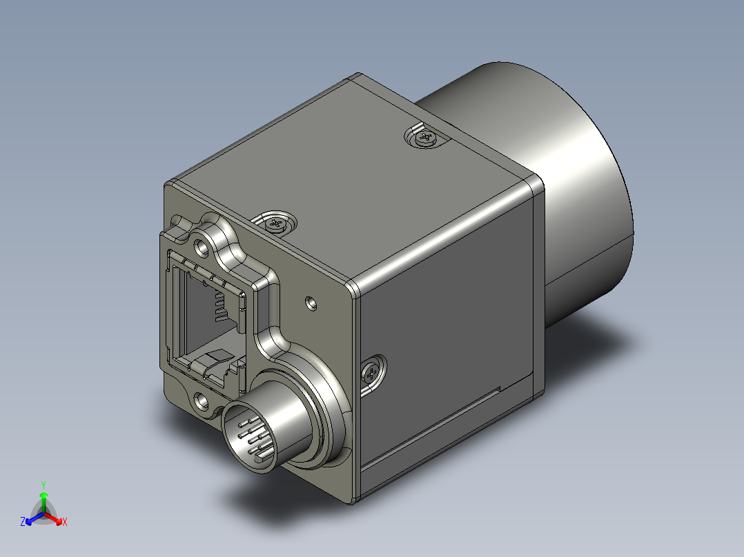 大恒相机镜头Daheng_MER2-G_3D_Drawing多系列图纸正等轴测图