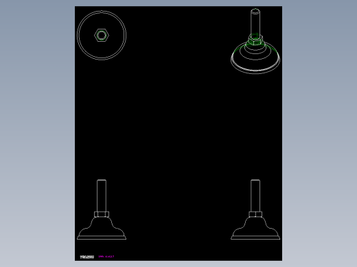 不銹鋼固定腳座399-2D多系列多零件图纸模型