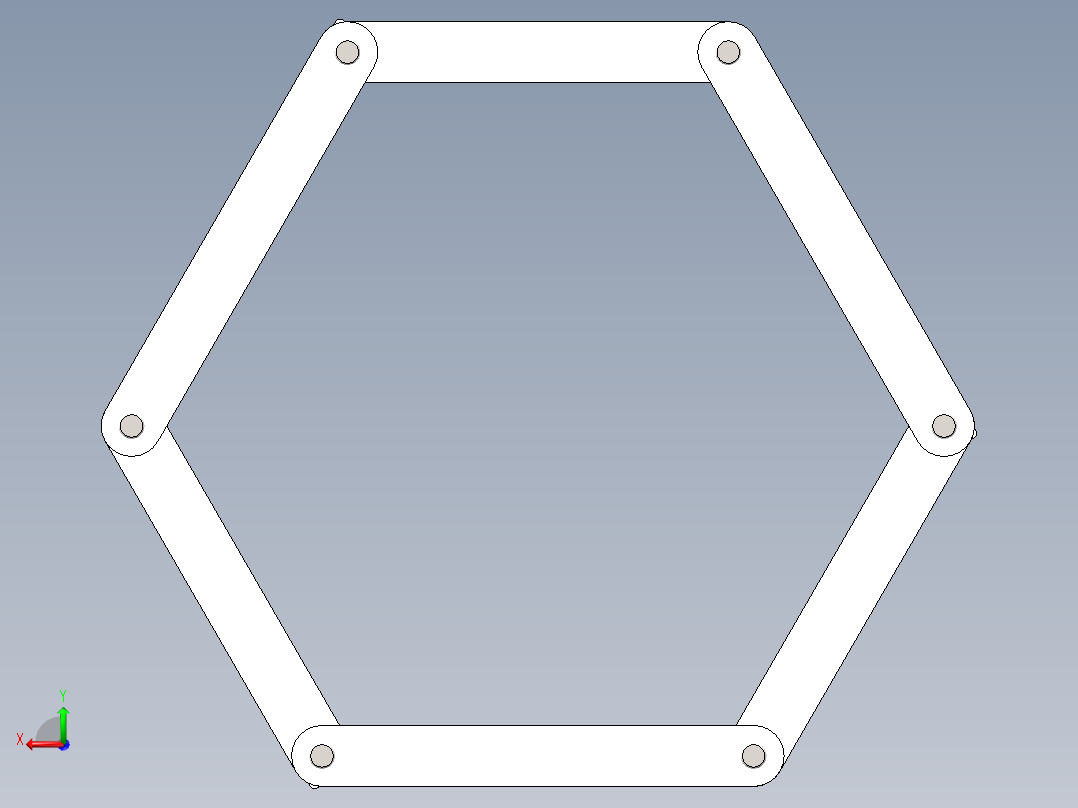 Q188-大型六边形滚动机构的设计与研究【三维SolidWorks】后视图