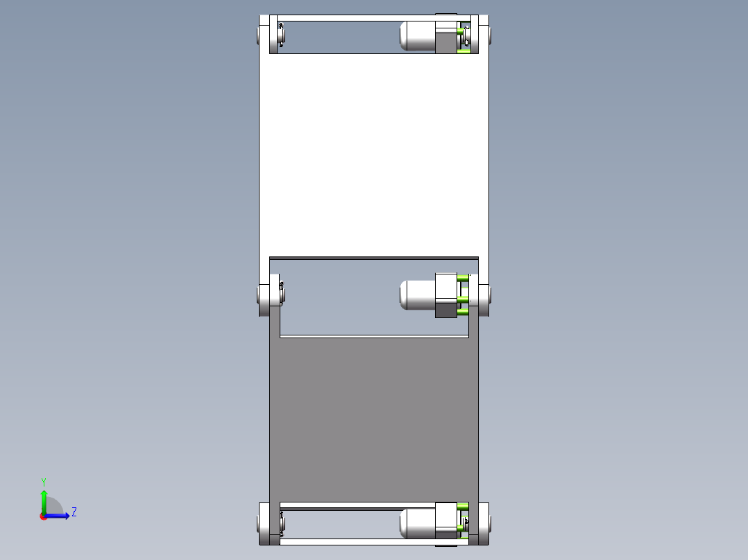 Q188-大型六边形滚动机构的设计与研究【三维SolidWorks】左视图