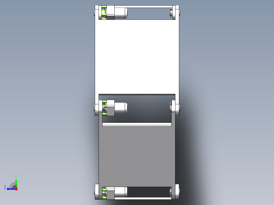 Q188-大型六边形滚动机构的设计与研究【三维SolidWorks】右视图