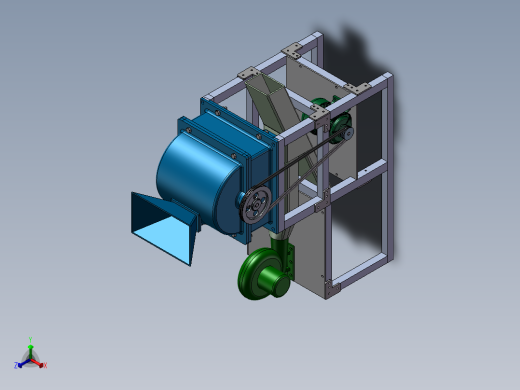 蚕豆剥壳机正等轴测缩略图