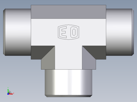 卡套式工业通用硬管接头EO_Union_tee_T16SCFX前视缩略图