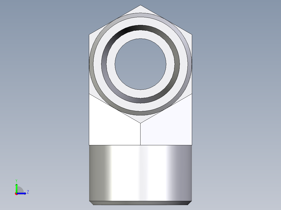 卡套式工业通用硬管接头EO_Union_tee_T16SCFX左视图