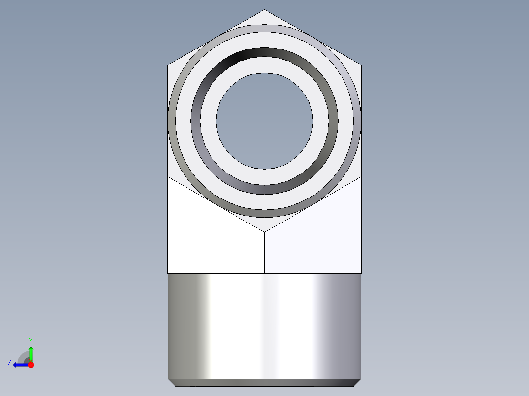 卡套式工业通用硬管接头EO_Union_tee_T16SCFX右视图