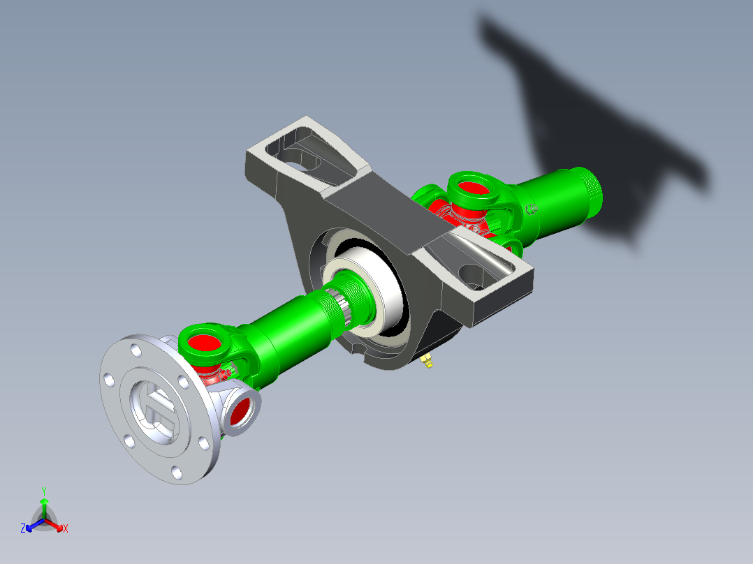 万向接头正等轴测图