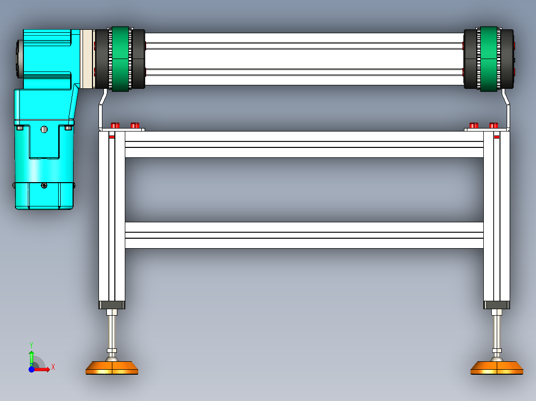 LE-XC4080-齿形同步线左直连驱动前视图