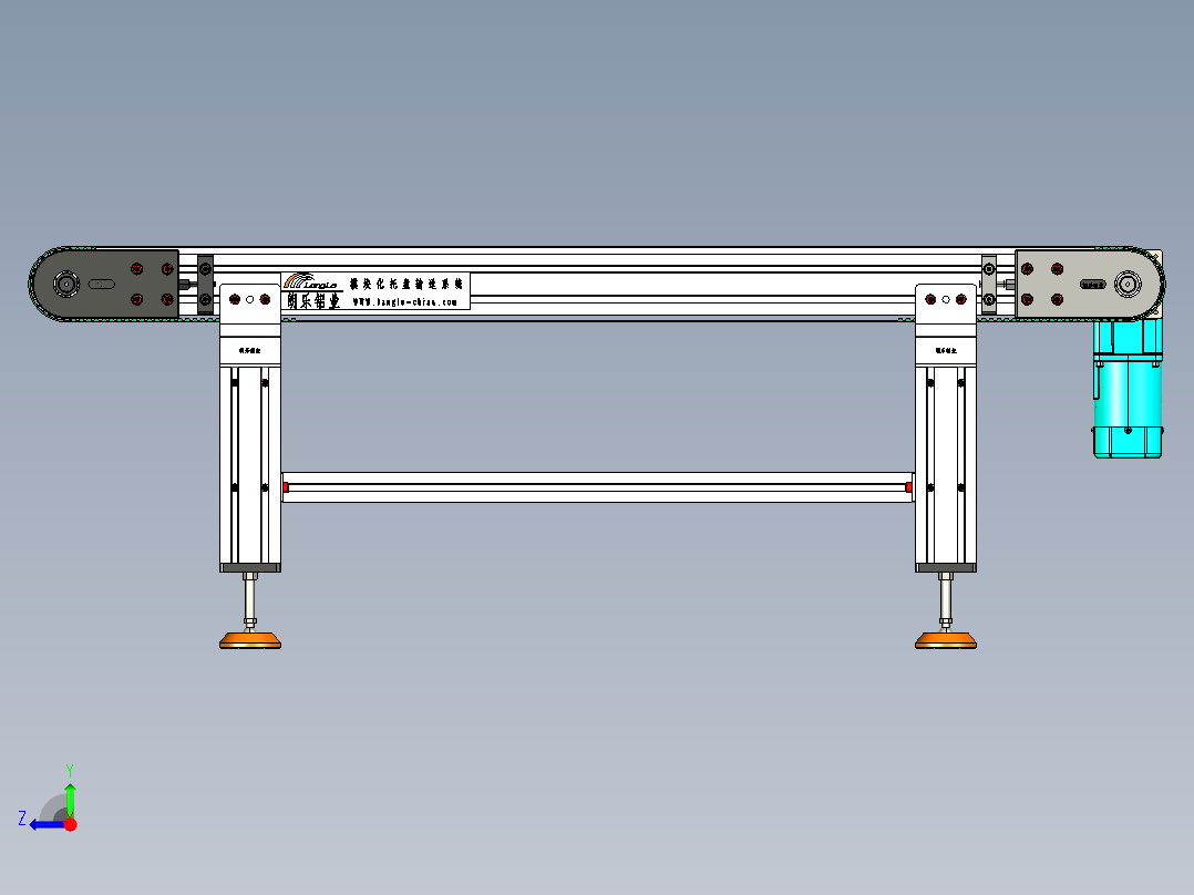 LE-XC4080-齿形同步线左直连驱动右视图