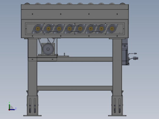 斜轮分拣机三维图左视缩略图