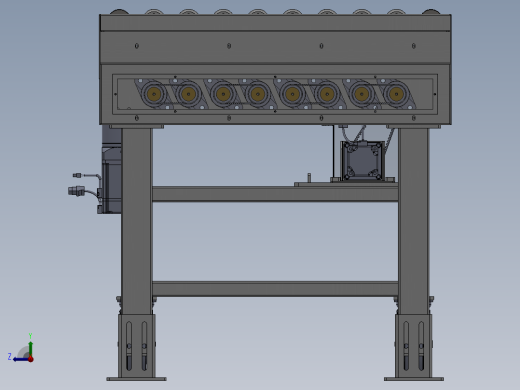 斜轮分拣机三维图右视缩略图
