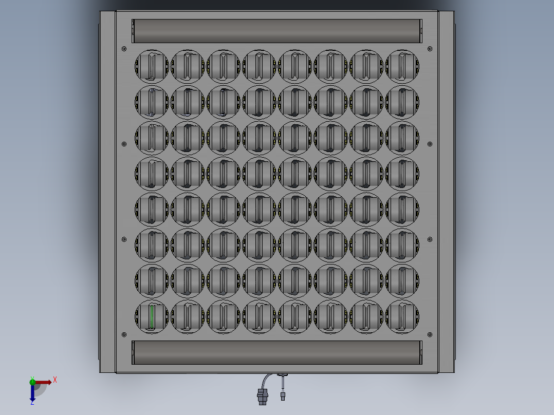 斜轮分拣机三维图俯视图