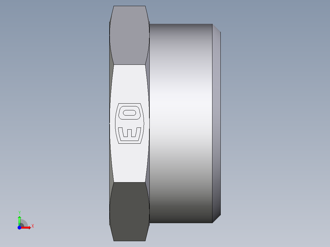 卡套式工业通用硬管接头EO_Blanking_plug_for_tube_ends_ROV35LCFX前视图