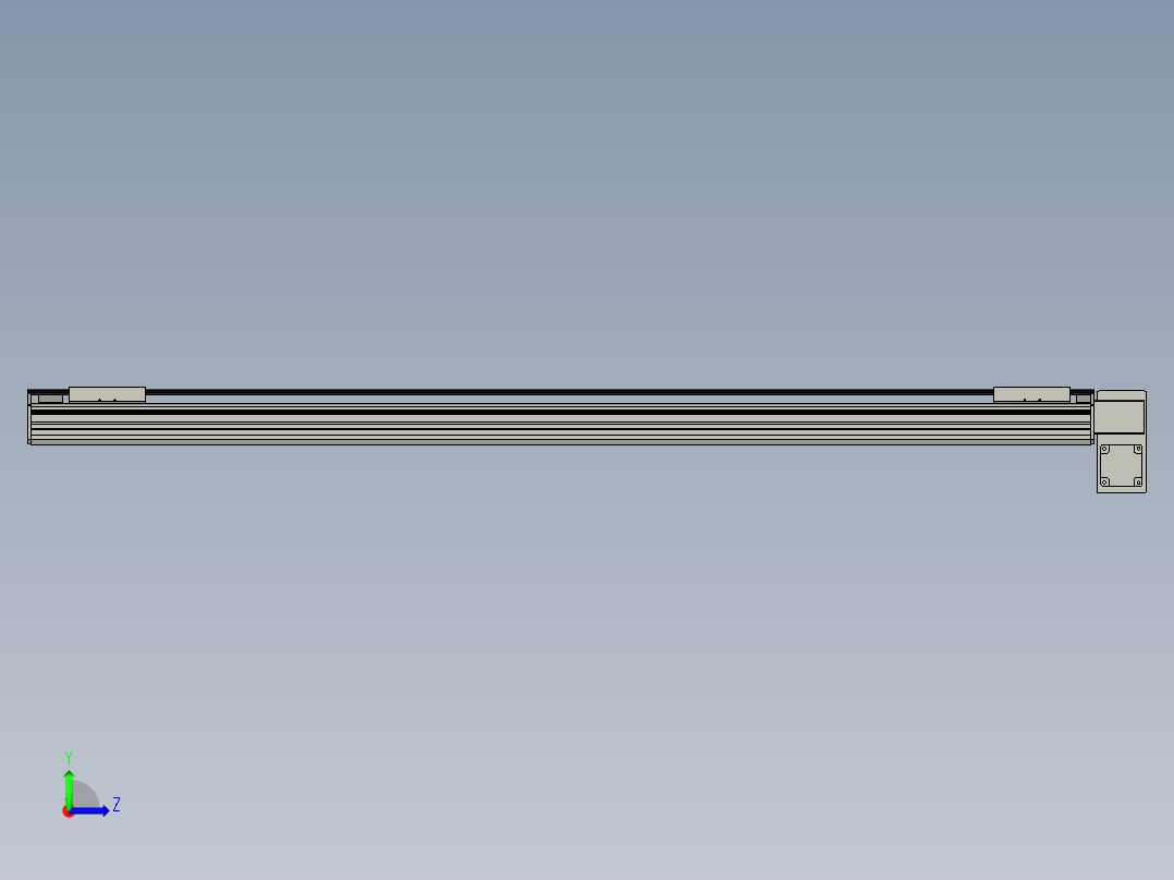 直线模组WG-LHB12-S1300-RD设计图纸左视图
