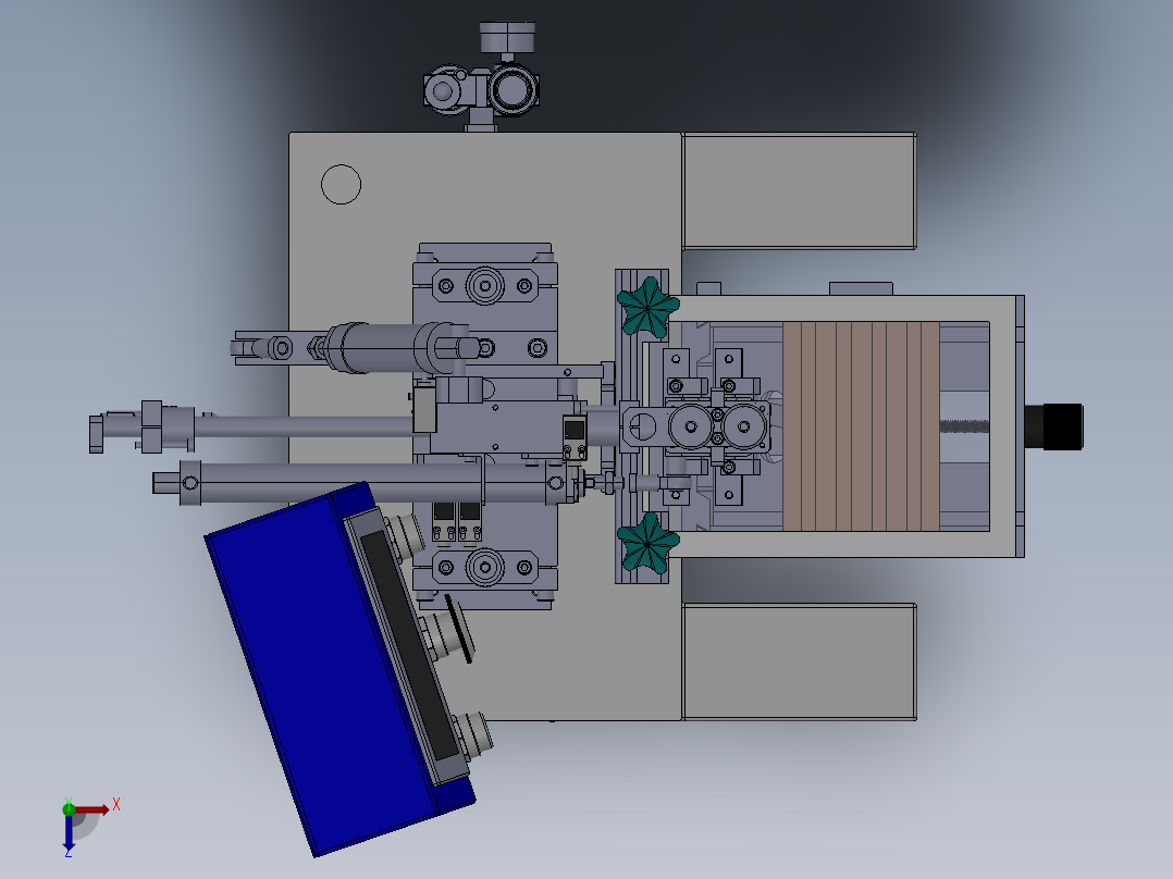 立式丝印机俯视图