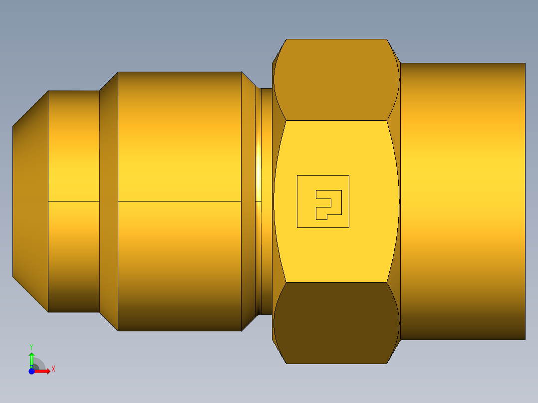 扩口式工业通用硬管接头Female Connector 46F-8-6前视图