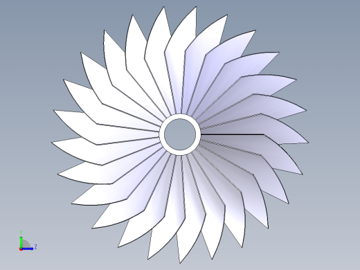 涡轮 叶片 涡扇 (28)左视缩略图