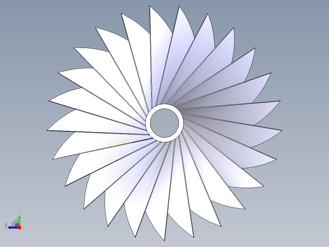 涡轮 叶片 涡扇 (28)右视图