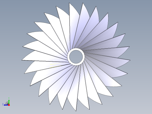 涡轮 叶片 涡扇 (28)右视缩略图