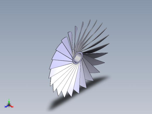 涡轮 叶片 涡扇 (28)正等轴测缩略图