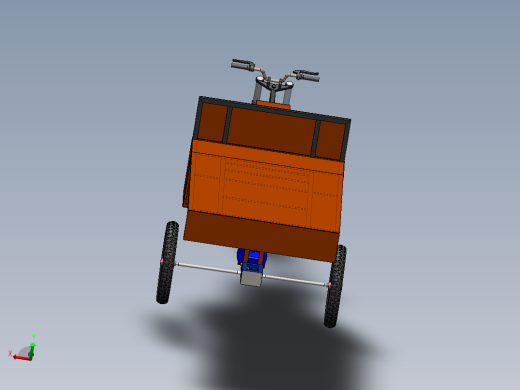 电动三轮车组装完成模型--sw