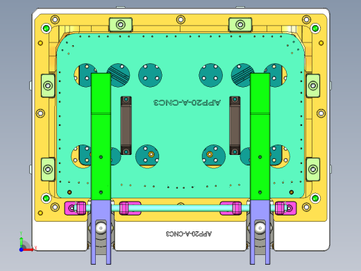 APP20-lcd-cover-al-CNC3笔记本CNC工装夹具三维模型-1110前视缩略图