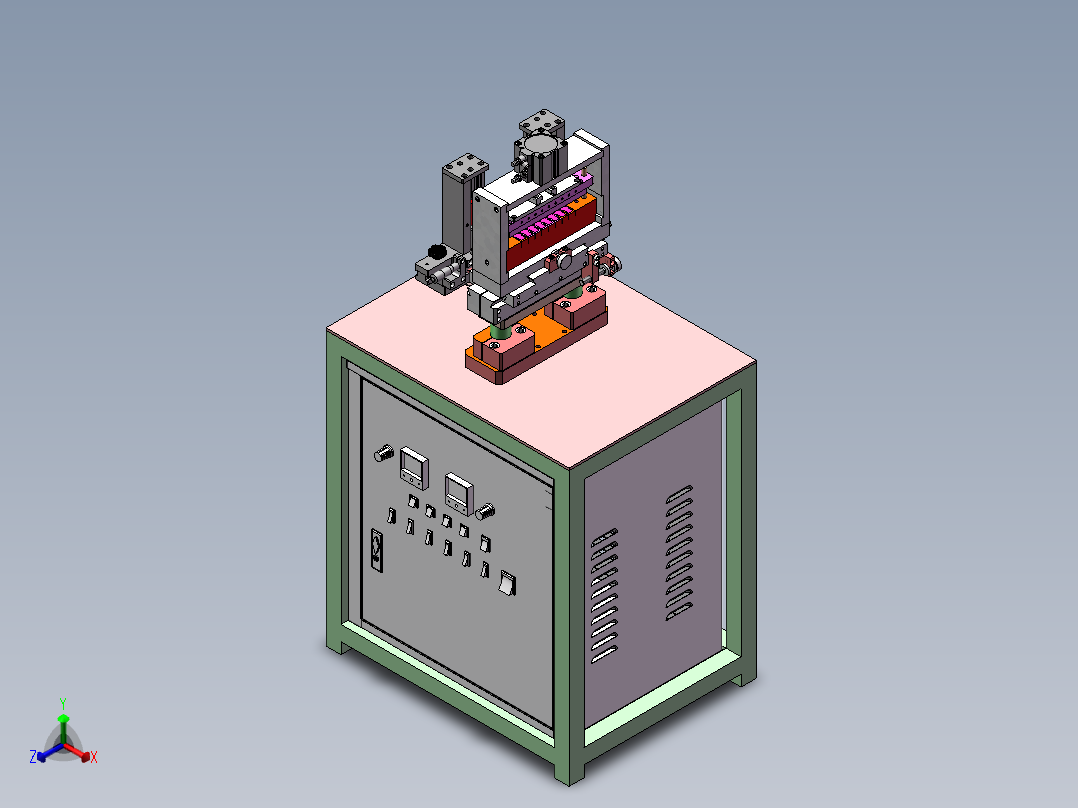 多功能切割机sw18可编辑正等轴测图