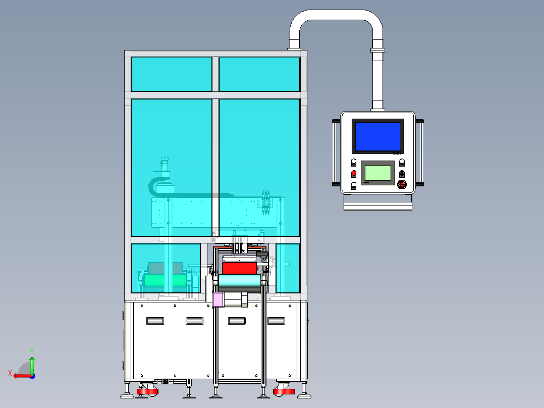 OCV检测分选机catia后视图