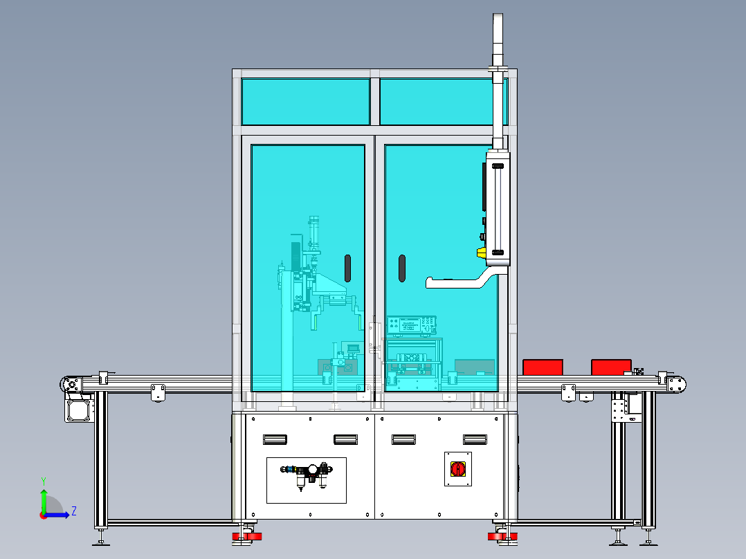 OCV检测分选机catia左视图