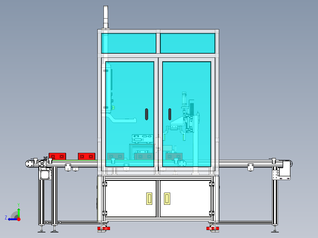 OCV检测分选机catia右视图