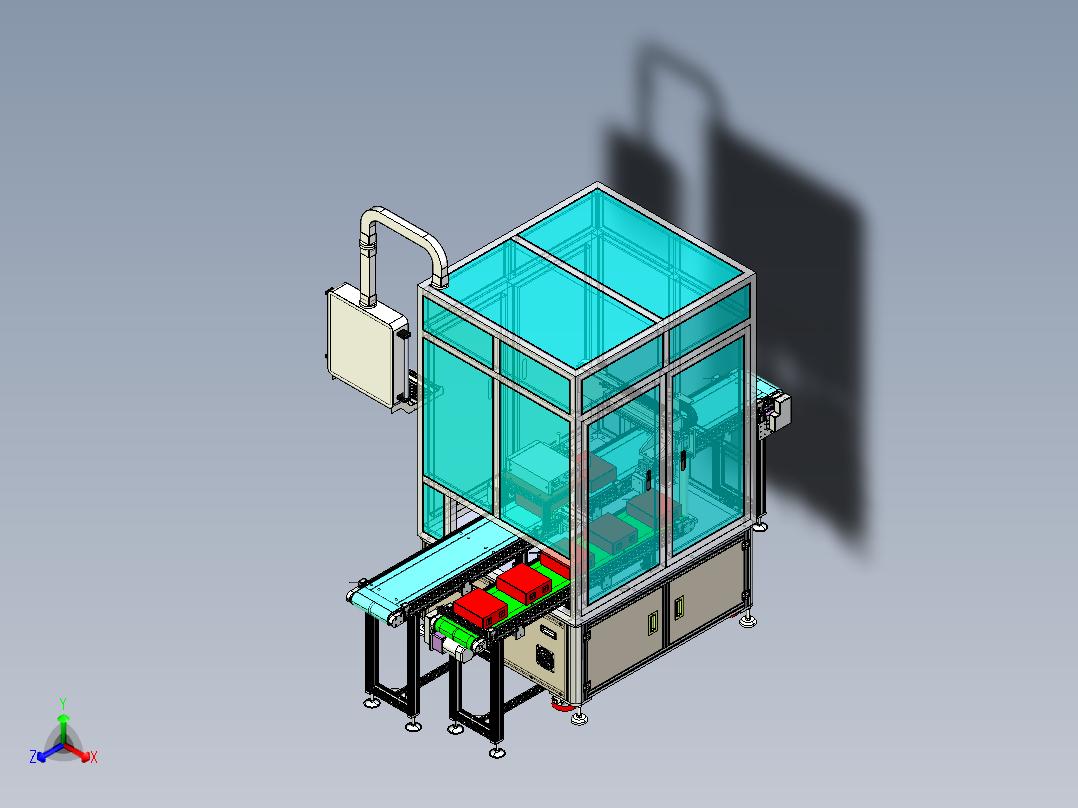 OCV检测分选机catia正等轴测图