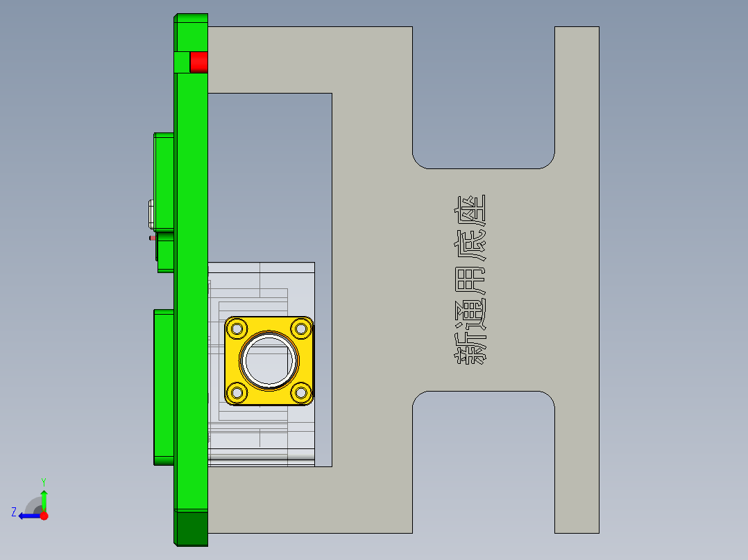 X7400-C笔记本CNC工装夹具三维模型-CNC2铣TP高光-201027右视图