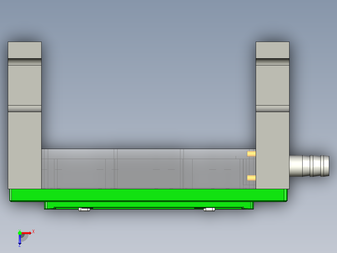 X7400-C笔记本CNC工装夹具三维模型-CNC2铣TP高光-201027俯视图