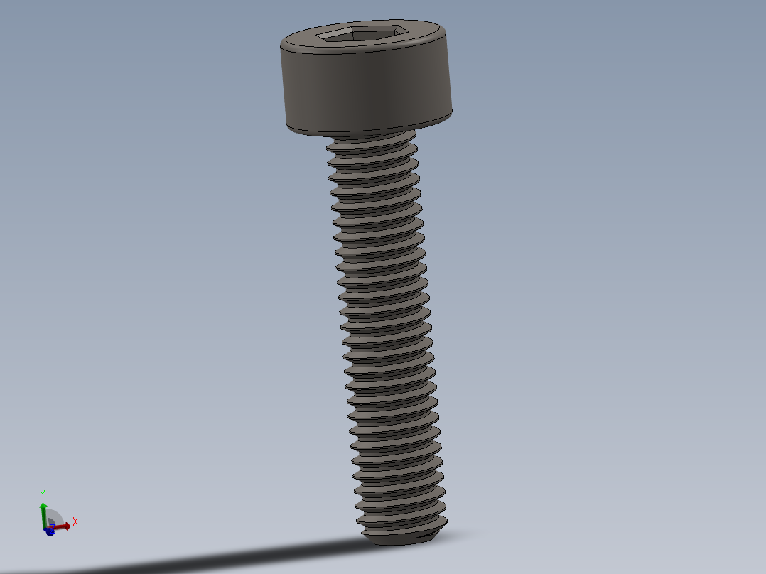 Screw_DIN_912_M3x14F_A2.SLDPRT公制内六角螺钉主视图