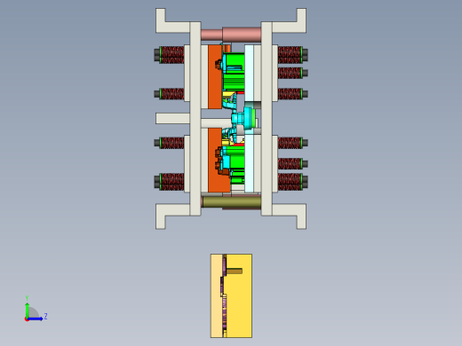 塑料上壳注塑成型模具设计左视缩略图