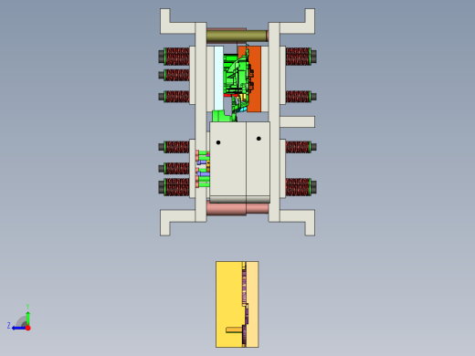 塑料上壳注塑成型模具设计右视缩略图