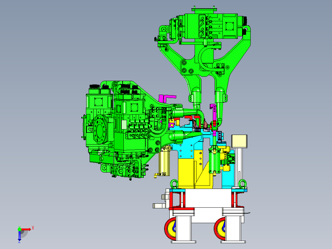 汽车纵横梁电阻焊夹具设计俯视图