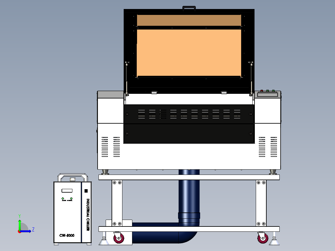 激光切割设备左视图