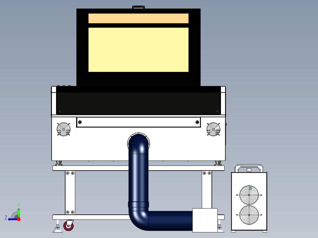 激光切割设备右视图