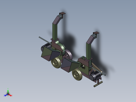 木材削木机正等轴测缩略图