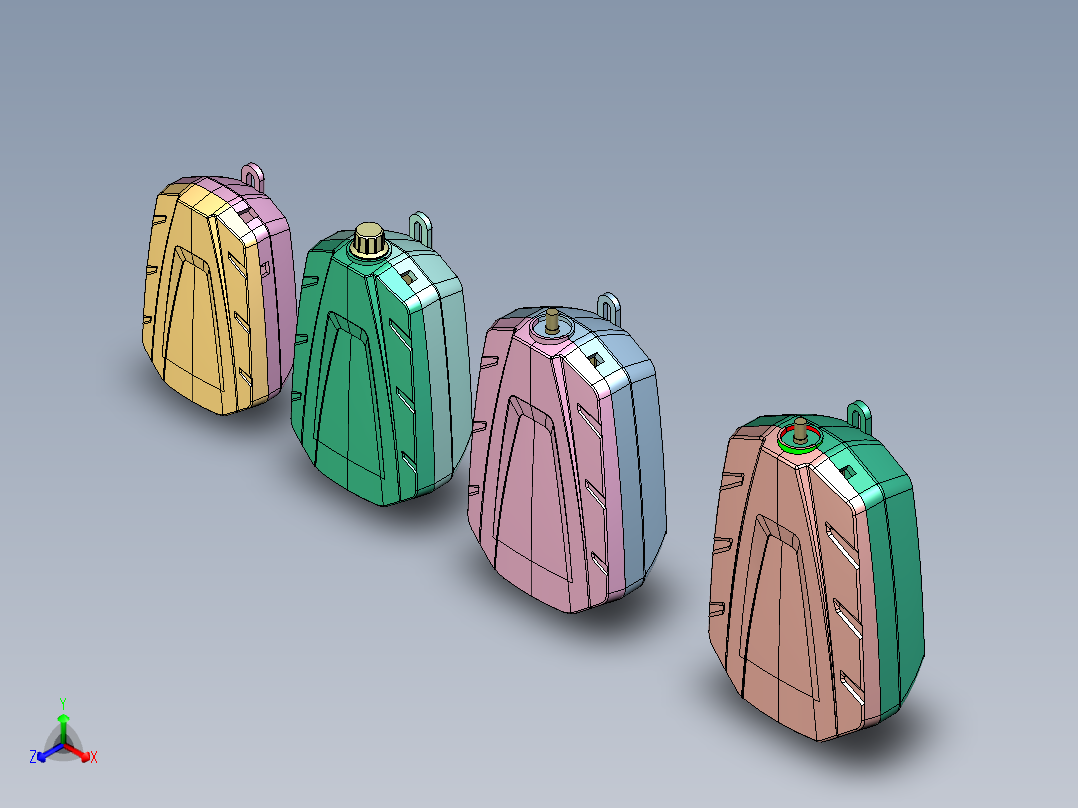 鱼缸抽水泵正等轴测图