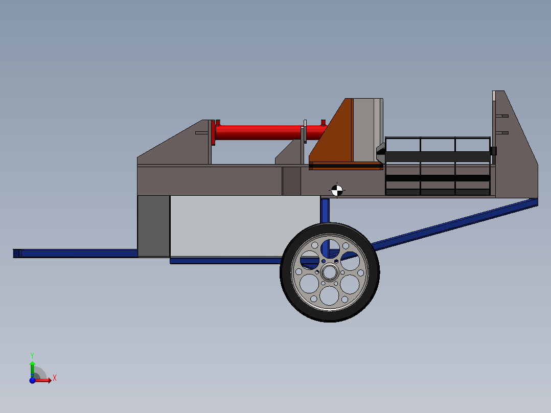 A2004522-液压木材劈裂机前视图