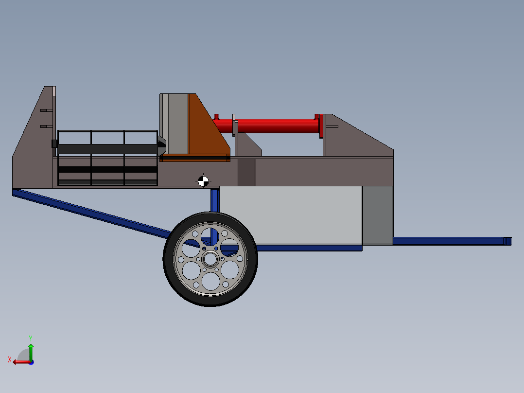 A2004522-液压木材劈裂机后视图