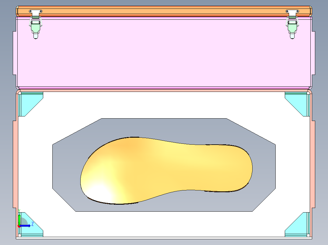 鞋底刷胶工装左视图