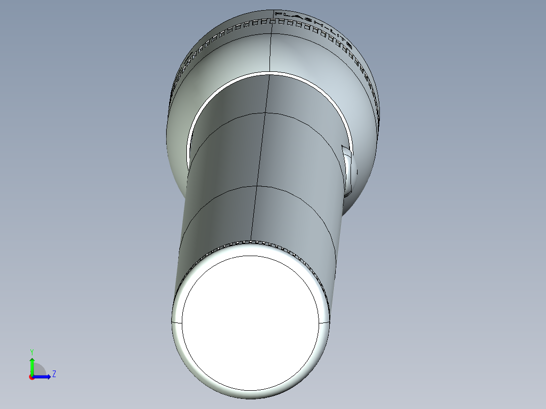 露营手杖左视图