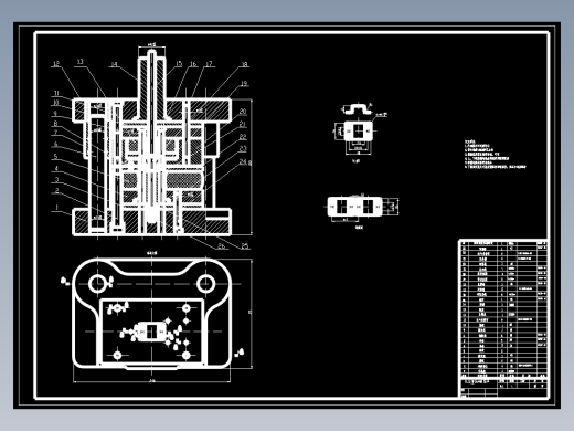 四孔托架的冲压模具设计-级进模含23张CAD图
