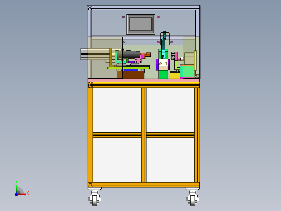 油泵精滤器滤网油管压力阀压装机前视图