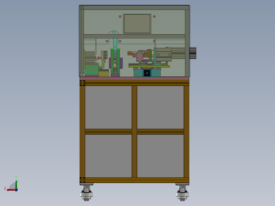 油泵精滤器滤网油管压力阀压装机后视图